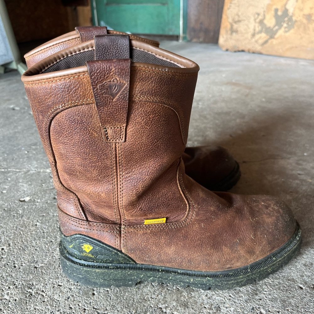 Men's Brown Leather Work Boots